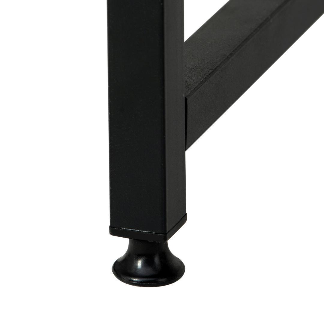 【ブラウン】パソコンデスク キャスター付きで移動可能ラック付き デスク学習デスク