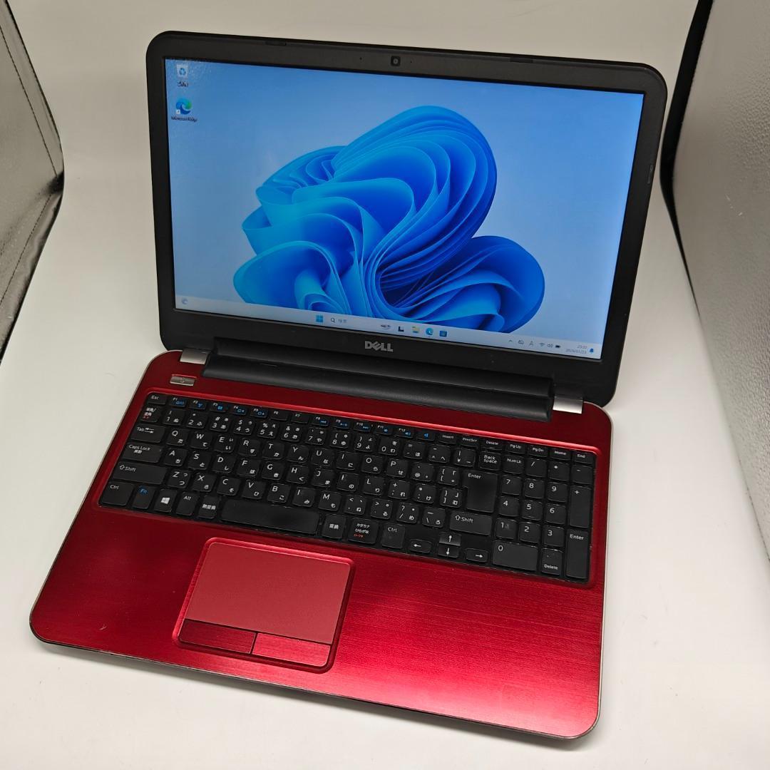 【DELL】高性能i7 SSD256GB 16GB レッド ノートPC
