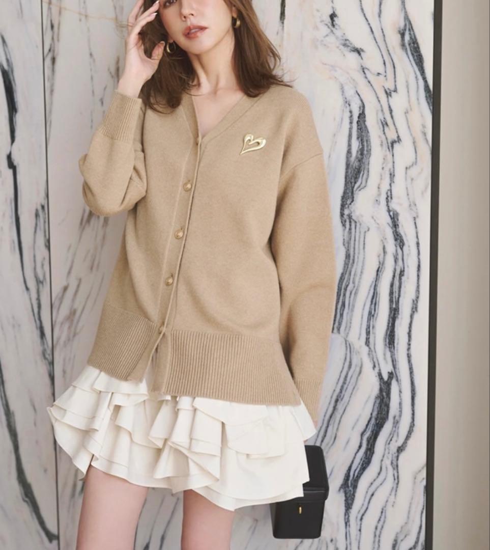 JUSGLITTY カーディガン ペプラムワンピセットArpege story