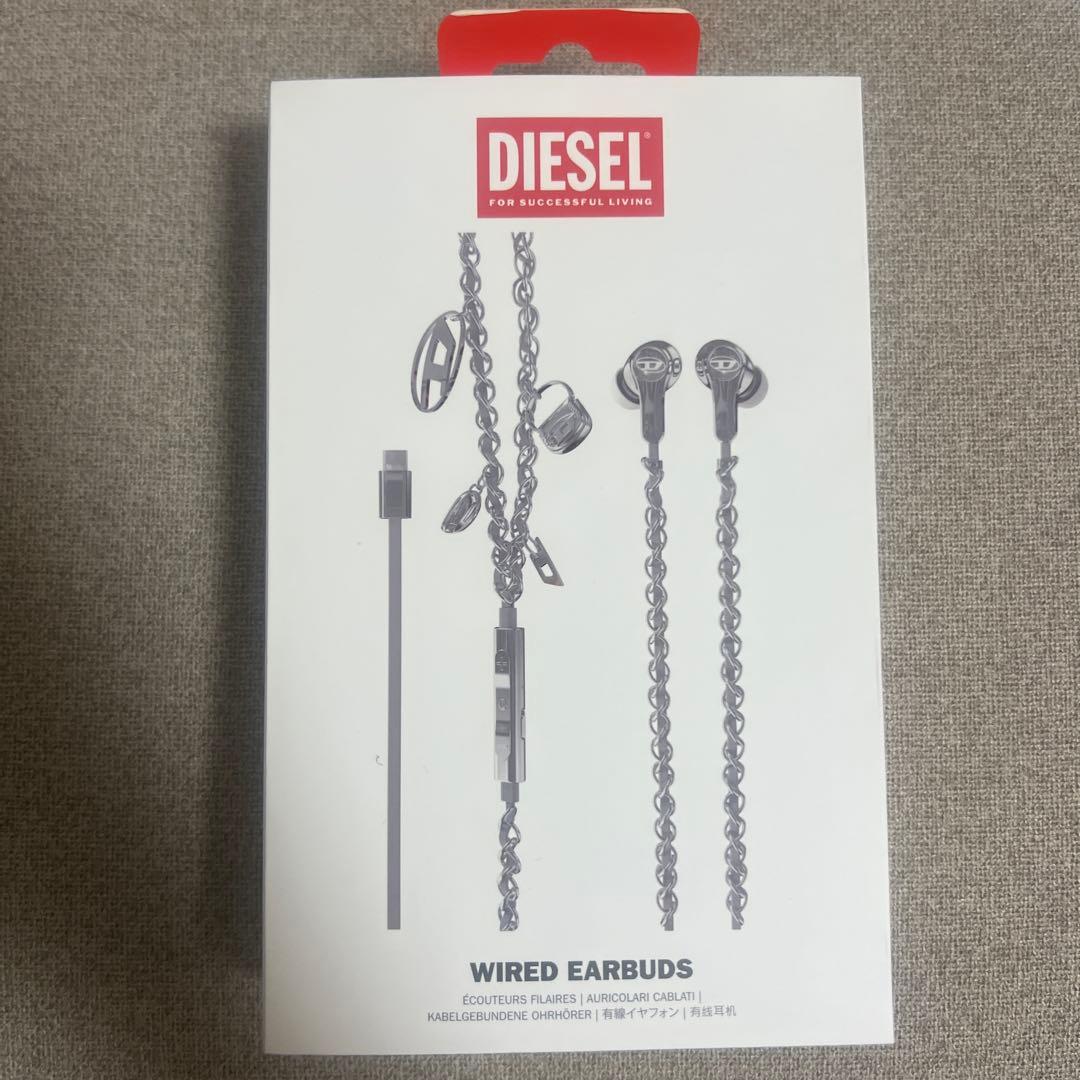 DIESEL Wired Earbuds シルバー　イヤホン