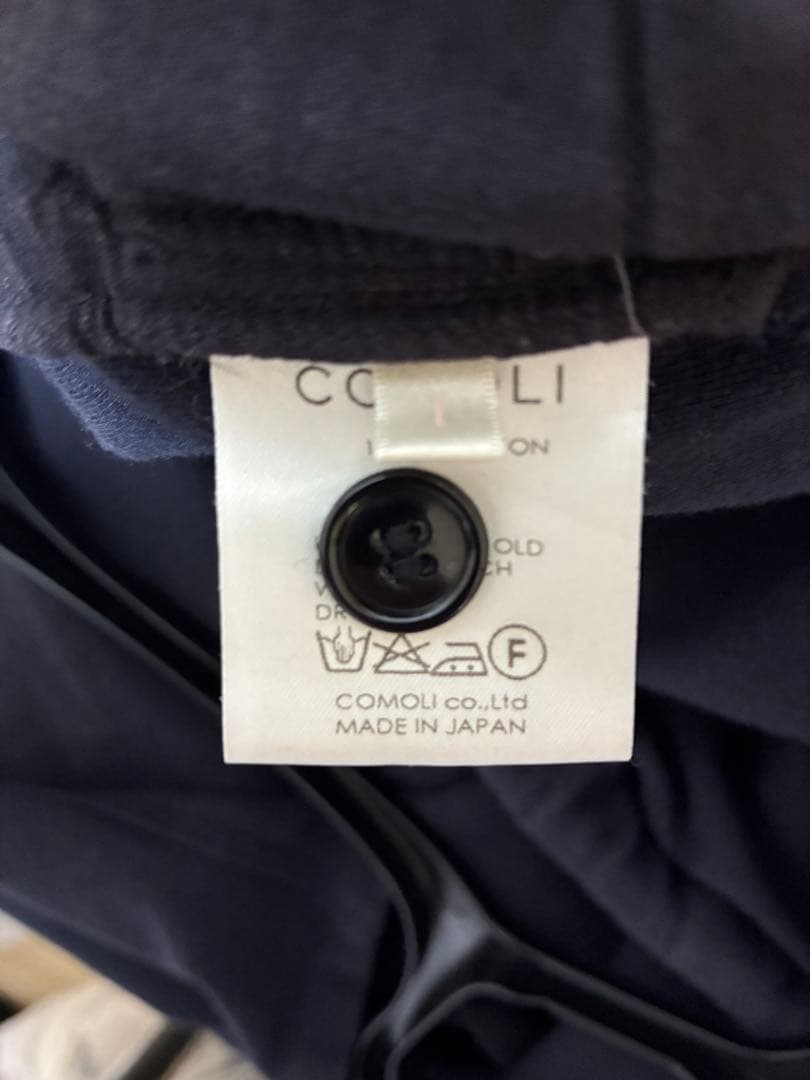 COMOLI セットアップ　インレイツイル　ネイビー