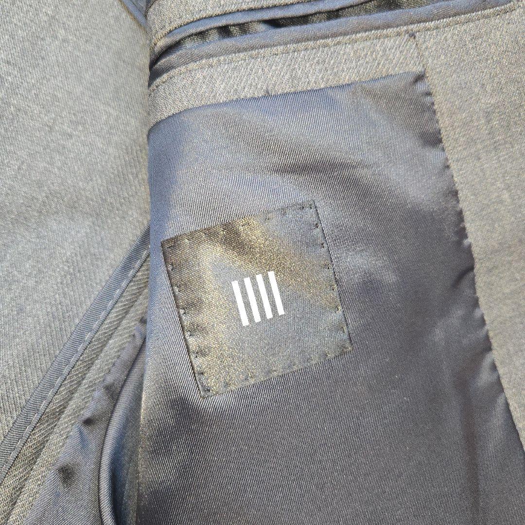 【極美品✨】スーツセレクト　メンズ　スーツ　スリーピース　グレー　標準体型