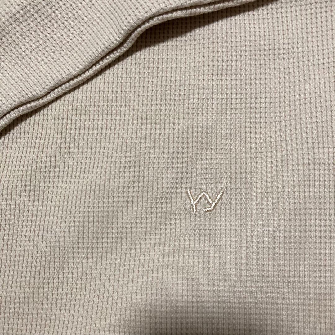 OPEN YY ワッフル編み リボン付き 長袖 S