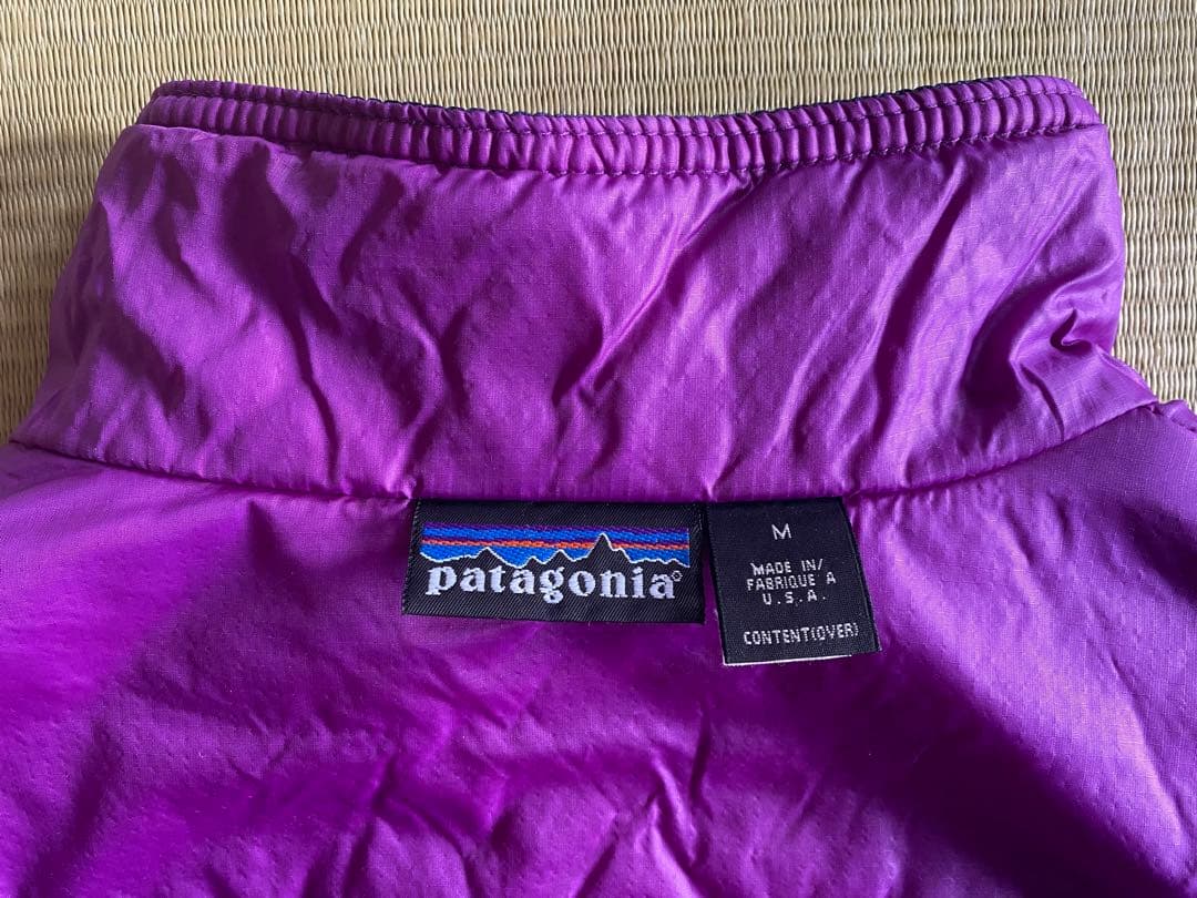 ヨシヒサ　patagonia　95年　パフボール・ベスト　ブライトパープル