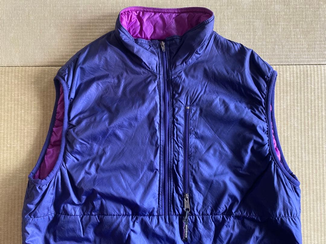 ヨシヒサ　patagonia　95年　パフボール・ベスト　ブライトパープル