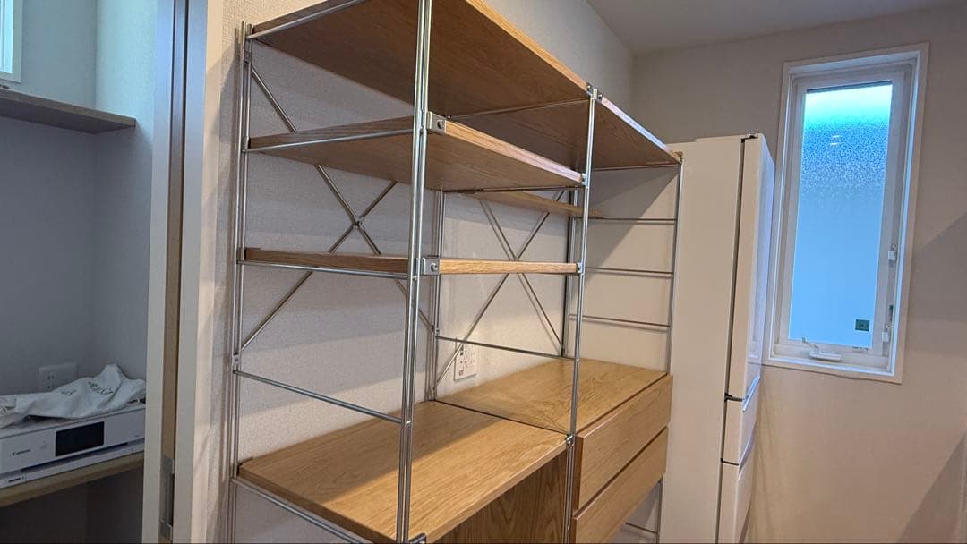 無印良品 ステンレスユニットシェルフ 食器棚 フルセット オーク材棚 分解発送