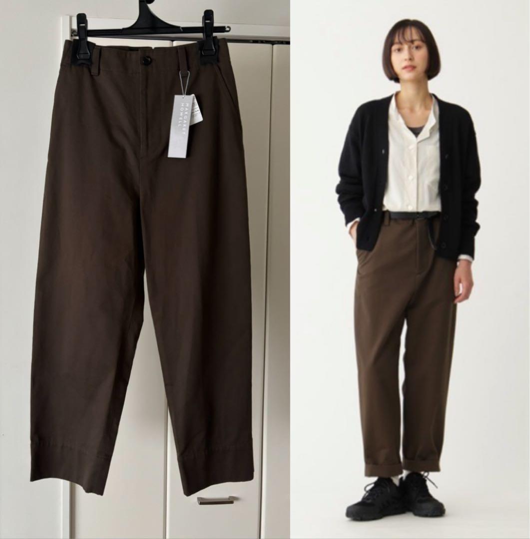 2022AW マーガレットハウエル コットンパンツ2 茶