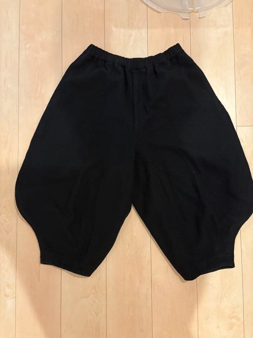 ブラック コムデギャルソン 寅壱パンツ バルーンパンツ ウール XS