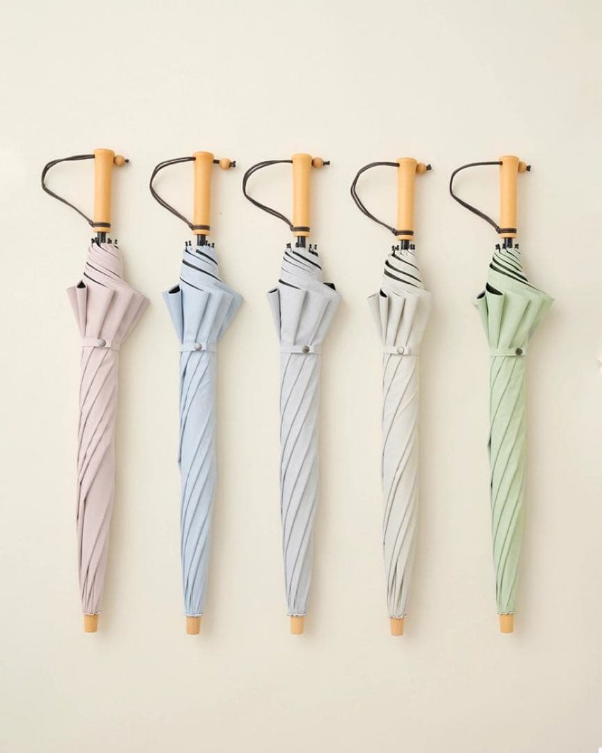 サンバリア100 日傘 2段折り moku (ピンク)