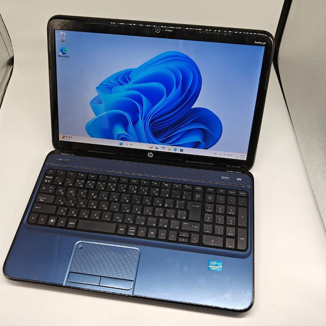 【HP】高速i7 SSD512GB 16GB オフィス付き ブルー ノートPC