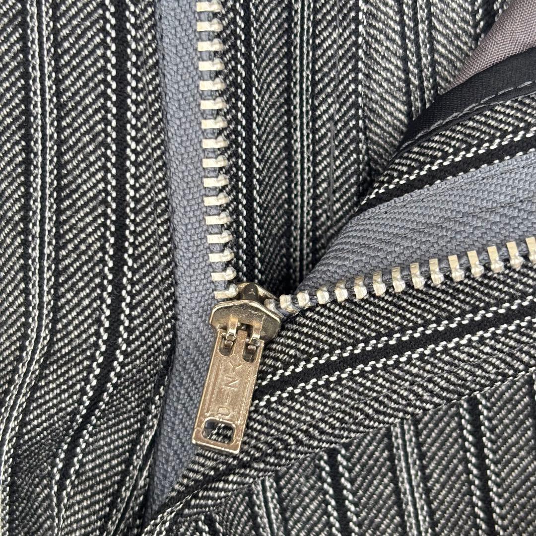 70s vintage ウールスラックス ストライプ ダークグレー