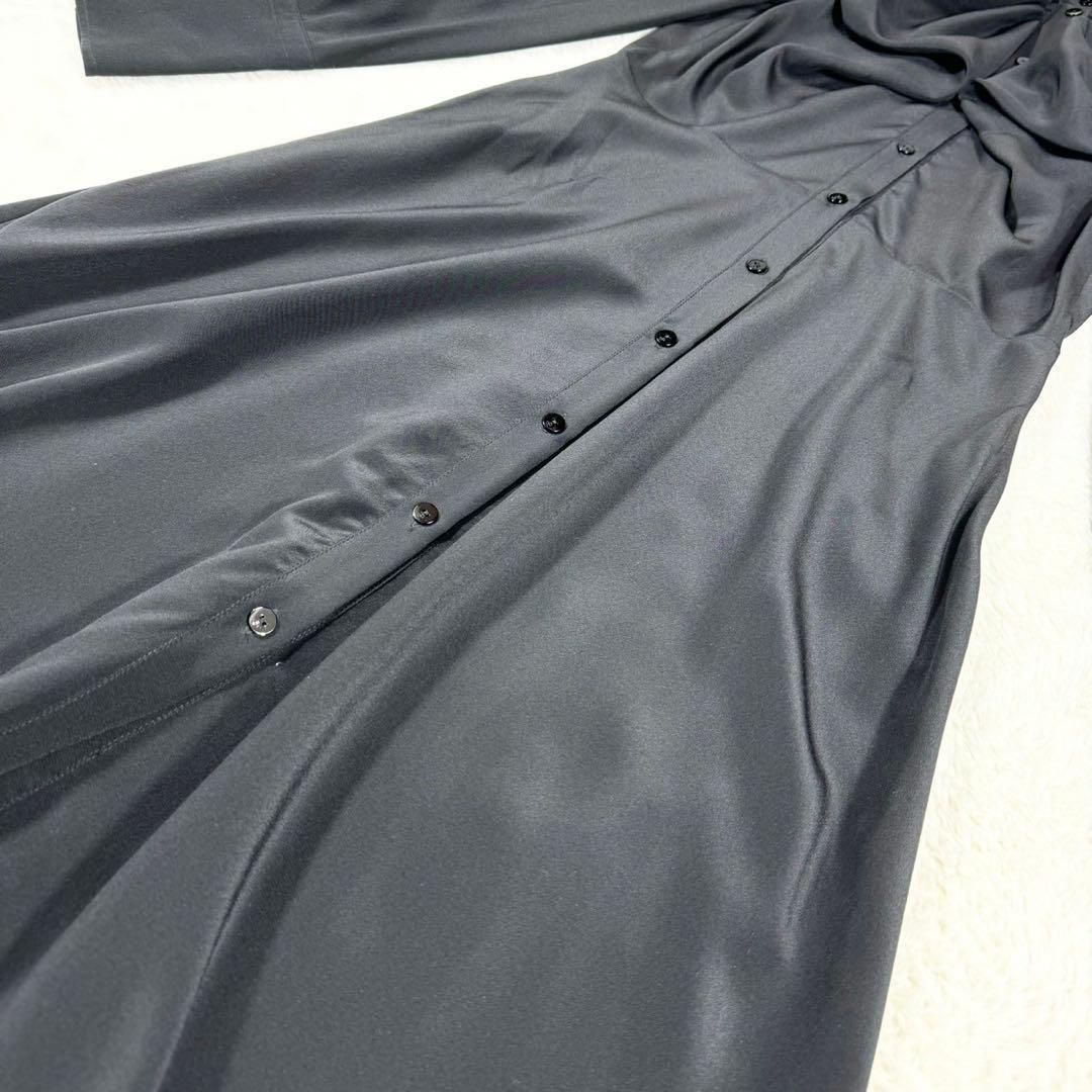 定価13万✨ PATOU ボウ ネックライン シルク ミディドレス マキシ丈 M