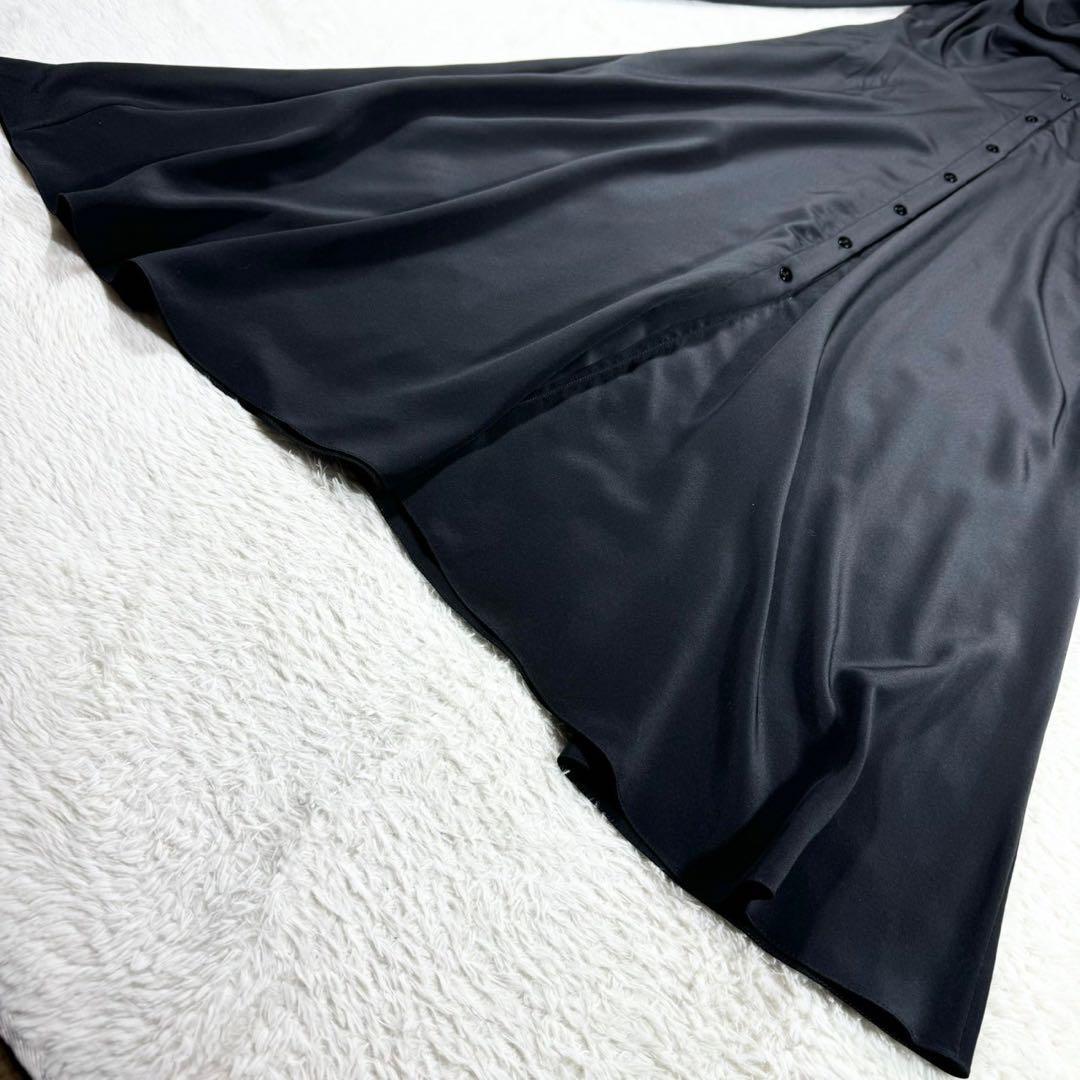 定価13万✨ PATOU ボウ ネックライン シルク ミディドレス マキシ丈 M