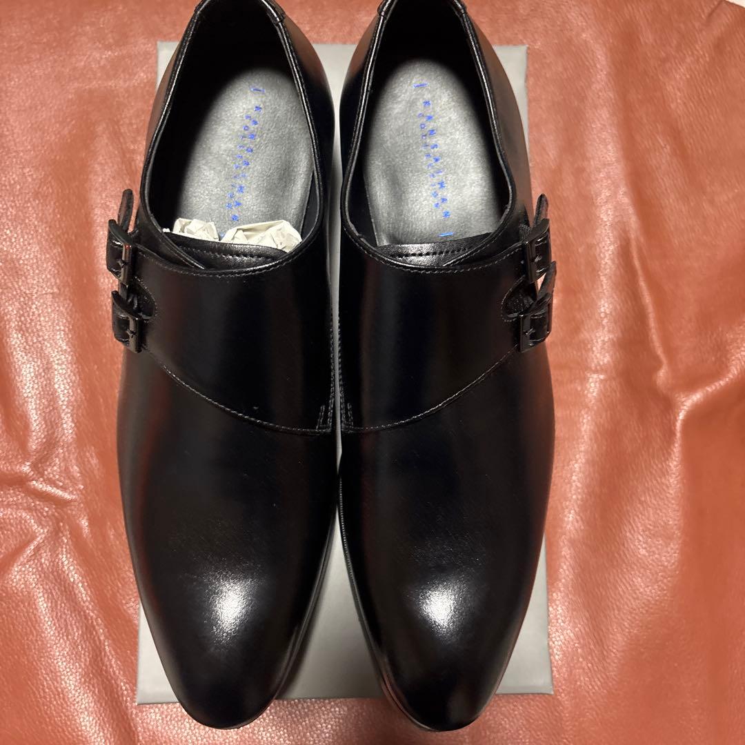 新品未着用カンサイマンコレクション黒牛革 ダブルモンクストラップ　27.5センチ