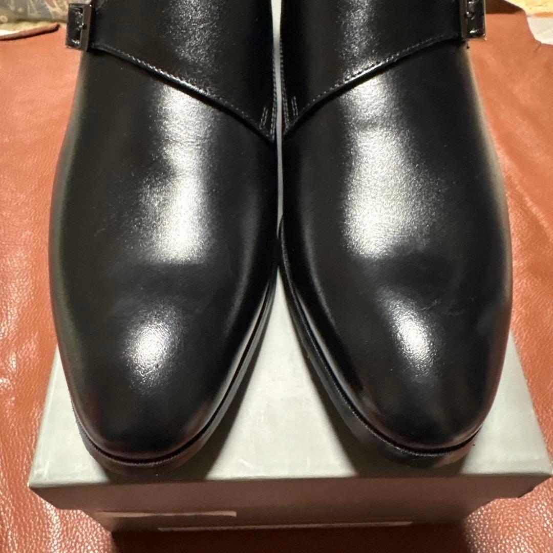 新品未着用カンサイマンコレクション黒牛革 ダブルモンクストラップ　27.5センチ