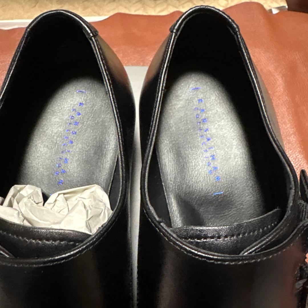 新品未着用カンサイマンコレクション黒牛革 ダブルモンクストラップ　27.5センチ