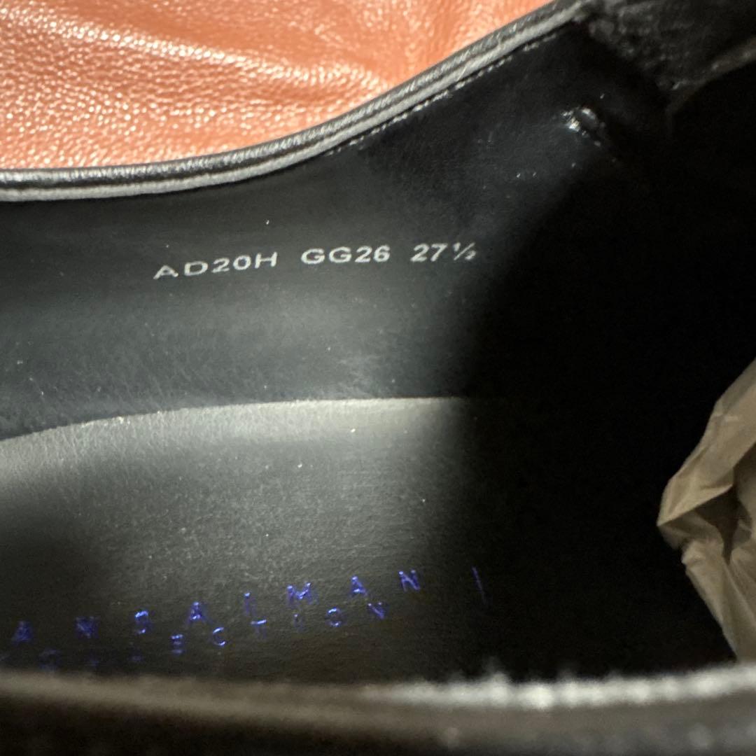 新品未着用カンサイマンコレクション黒牛革 ダブルモンクストラップ　27.5センチ