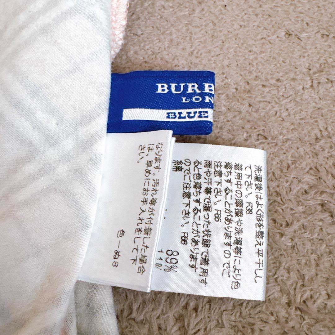 バーバリーブルーレーベル　バックオープンノースリーブ　ノバチェック　ピンク