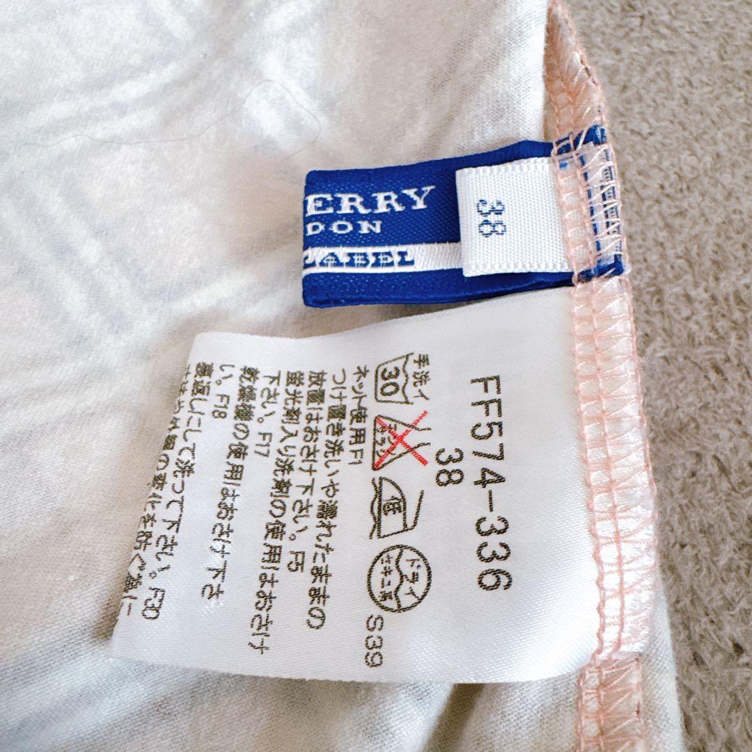 バーバリーブルーレーベル　バックオープンノースリーブ　ノバチェック　ピンク