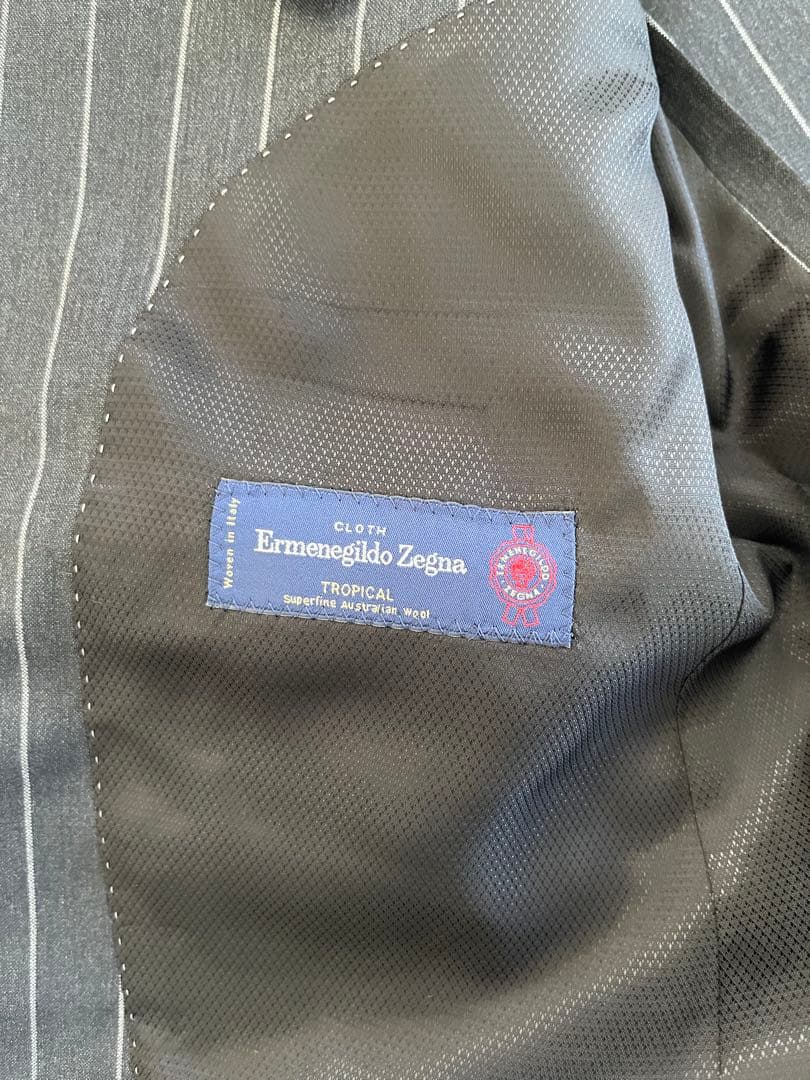未使用 HILTON ヒルトン Zegna ゼニア スーツ ストライプ YA7