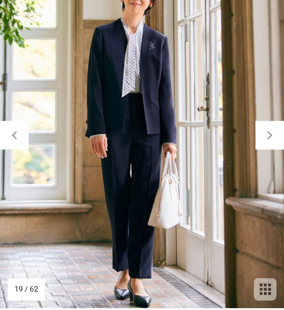 40号 23区【セットアップ対応】トリアセダブルジョーゼット パンツ