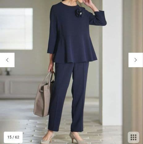 40号 23区【セットアップ対応】トリアセダブルジョーゼット パンツ