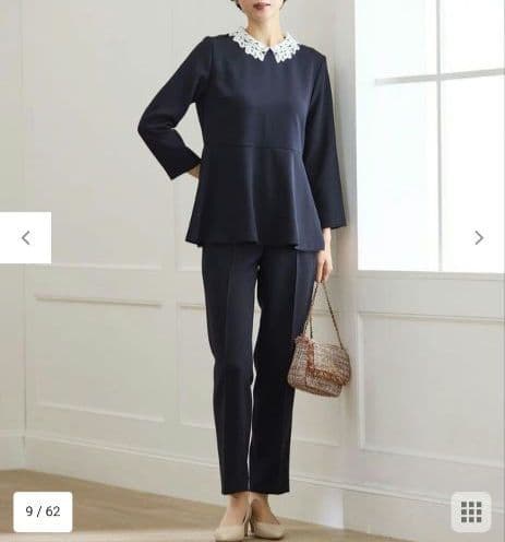 40号 23区【セットアップ対応】トリアセダブルジョーゼット パンツ