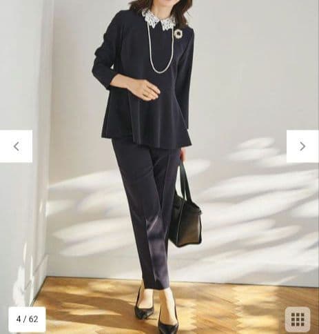 40号 23区【セットアップ対応】トリアセダブルジョーゼット パンツ