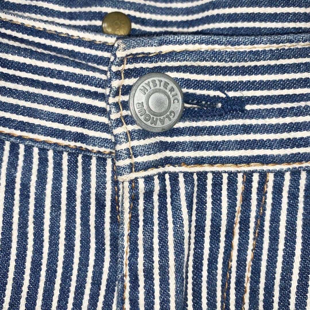 ヒステリックグラマー ヒッコリーストライプパンツ　サスペンダー　オーバーオール