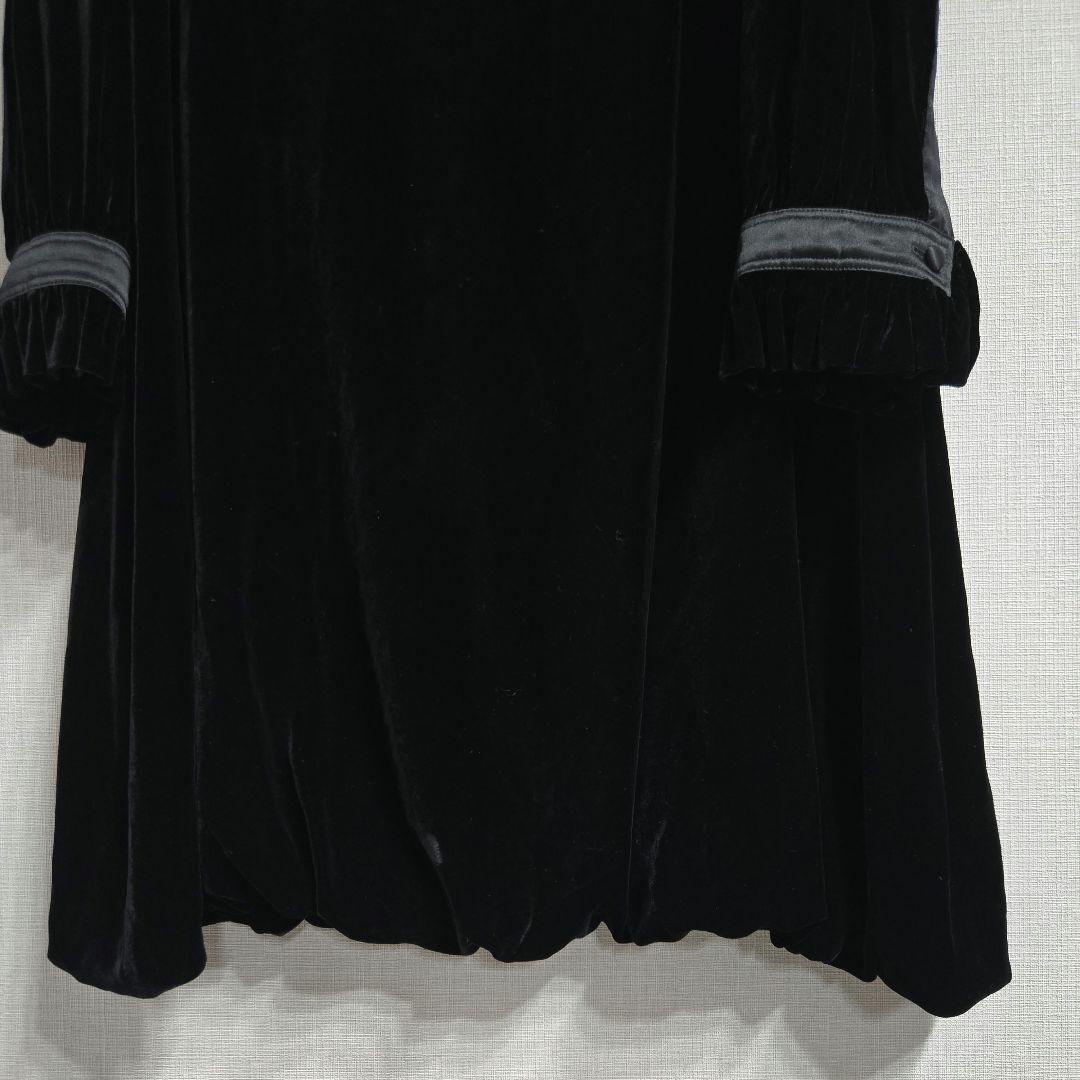 ダーマコレクション ヒロミヨシダ シルクベロアワンピース ブラック LL