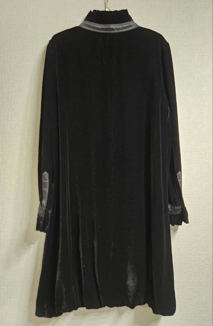 ダーマコレクション ヒロミヨシダ シルクベロアワンピース ブラック LL