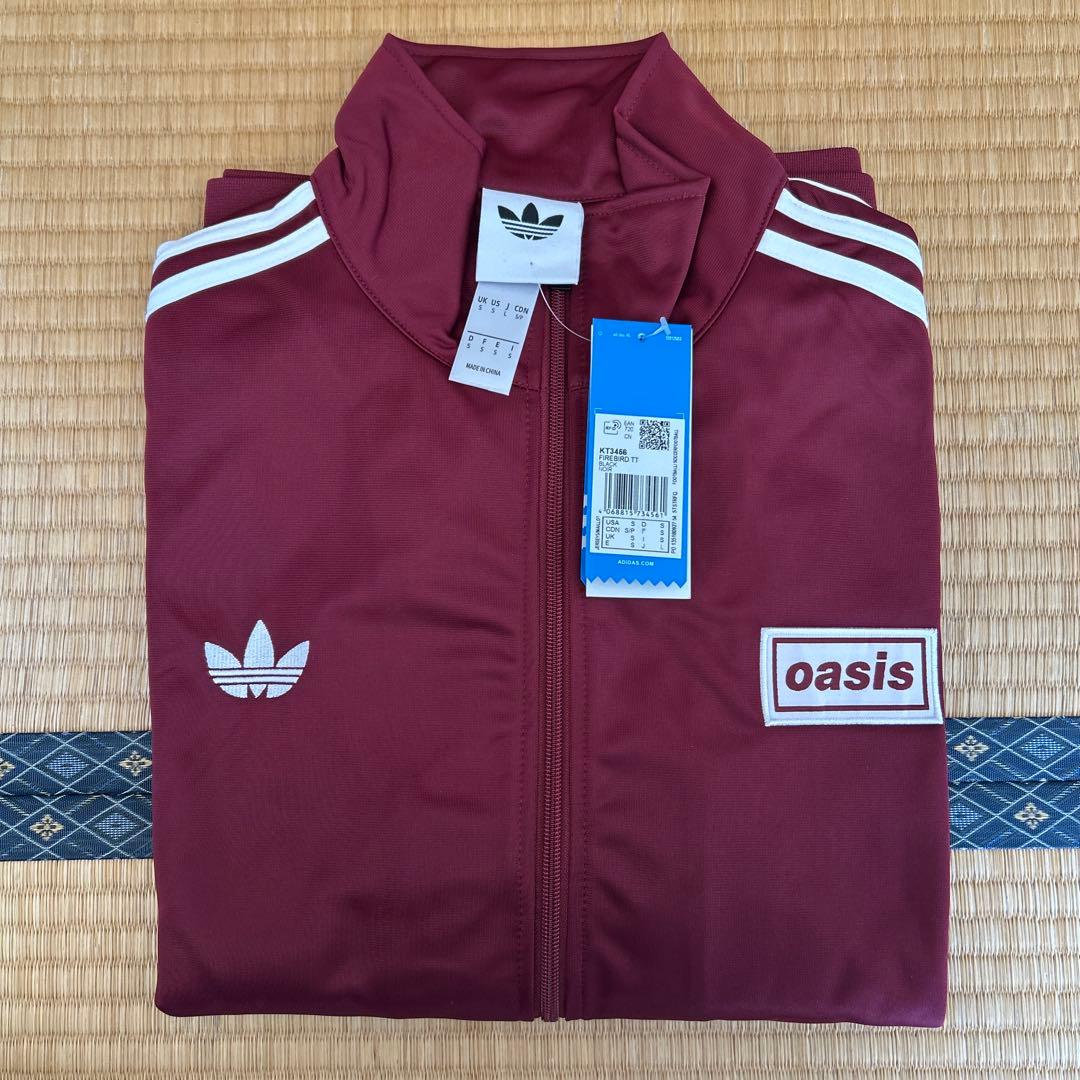 Oasis adidas バーガンディ ジャージ
