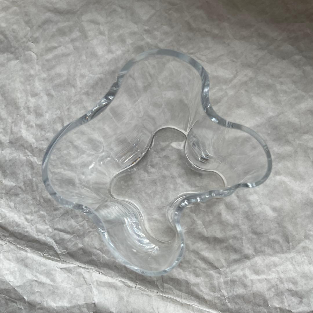 【箱付き　美品】イッタラ　アアルト　花器　フラワーベース　クリア　121mm