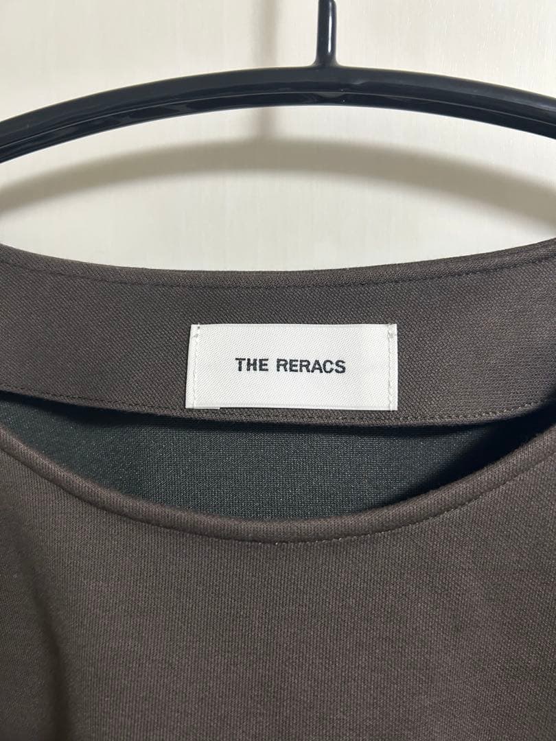 【未使用】ザリラクス　ノーカラーサイドジップシャツ48 ブラウン