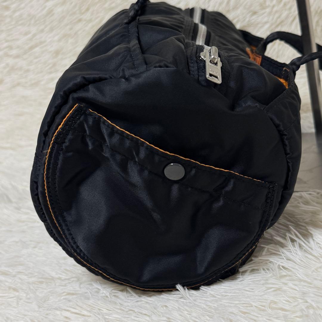 ✨美品✨　PORTER ポーター ミニボストン ドラムバッグ ブラック　タンカー