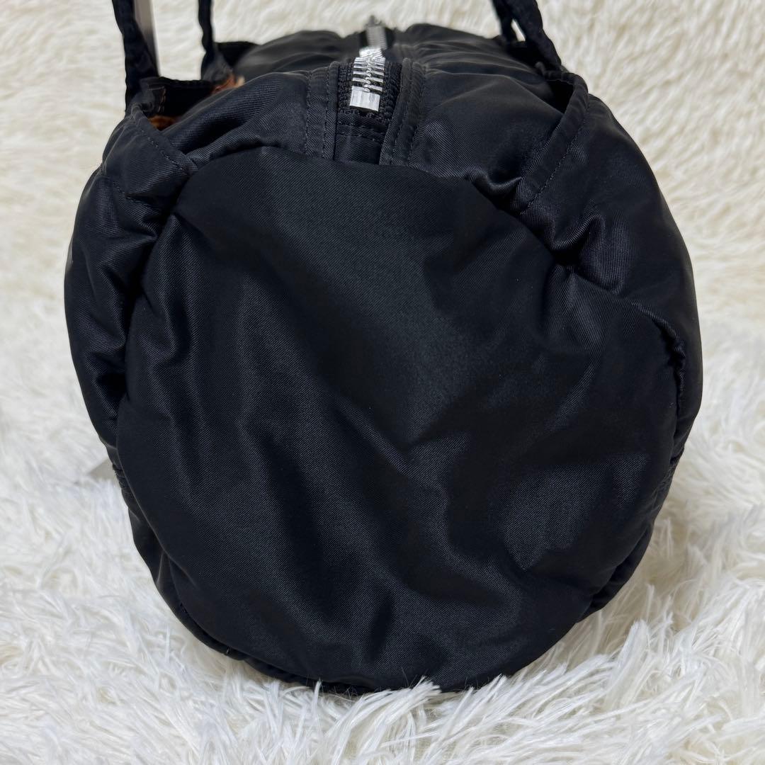 ✨美品✨　PORTER ポーター ミニボストン ドラムバッグ ブラック　タンカー