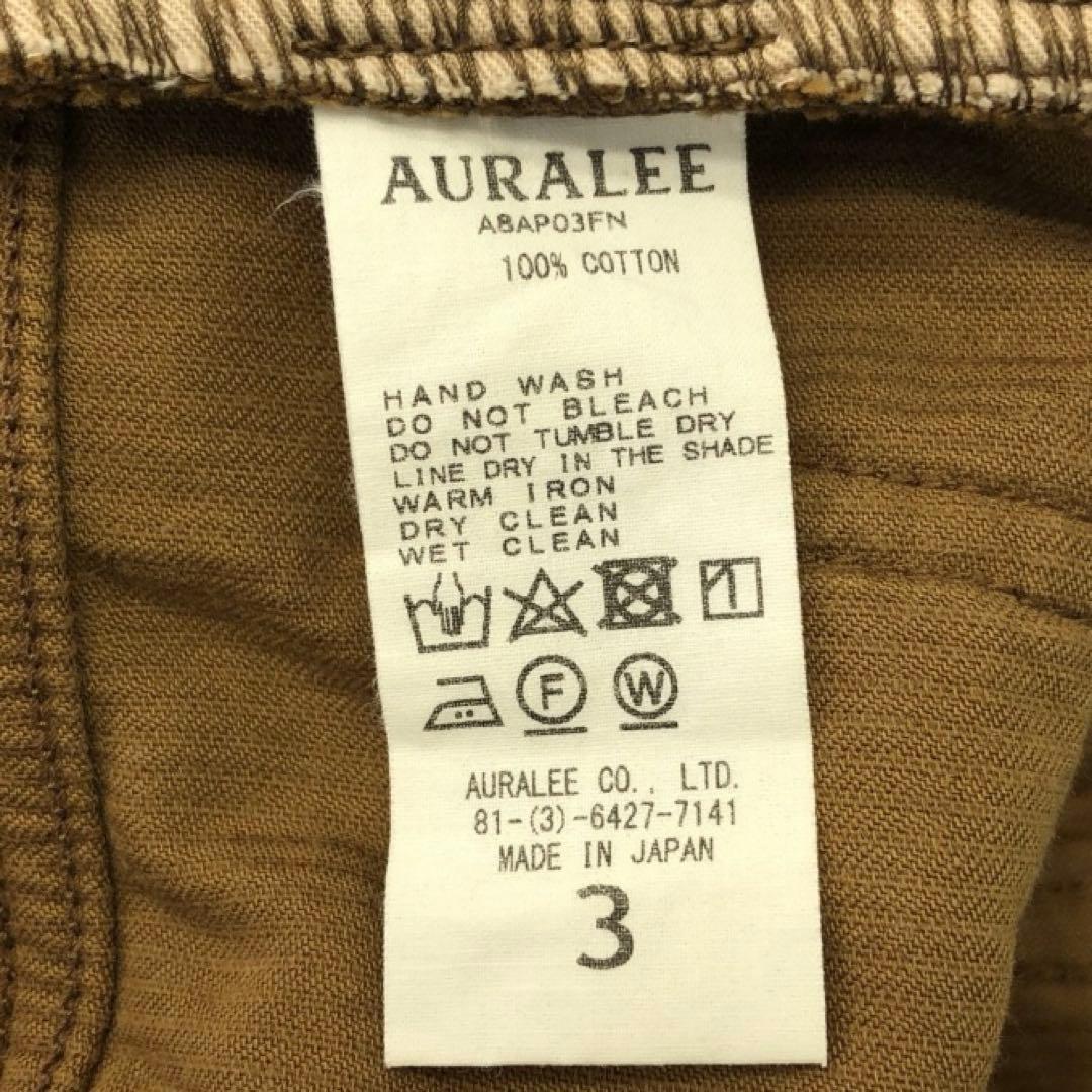 パンツ AURALEE WASHED CORDUROY 5P PANTS