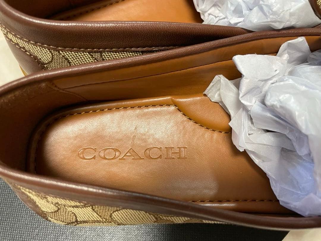 COACH ローファー ドライビングシューズ　リボンタッセルチャーム付き