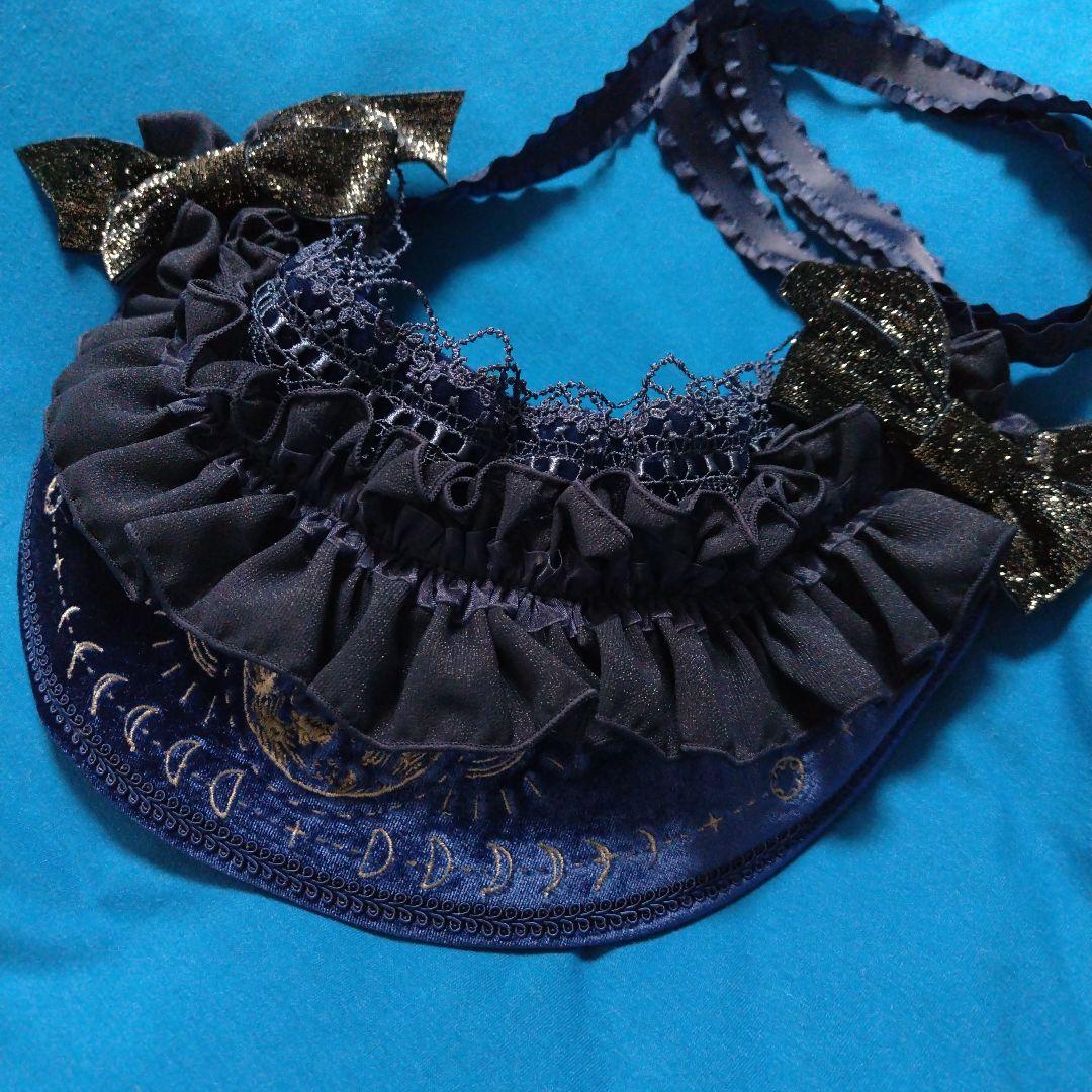 月の満ち欠け　ベルベット刺繍ボンネット　星箱Works