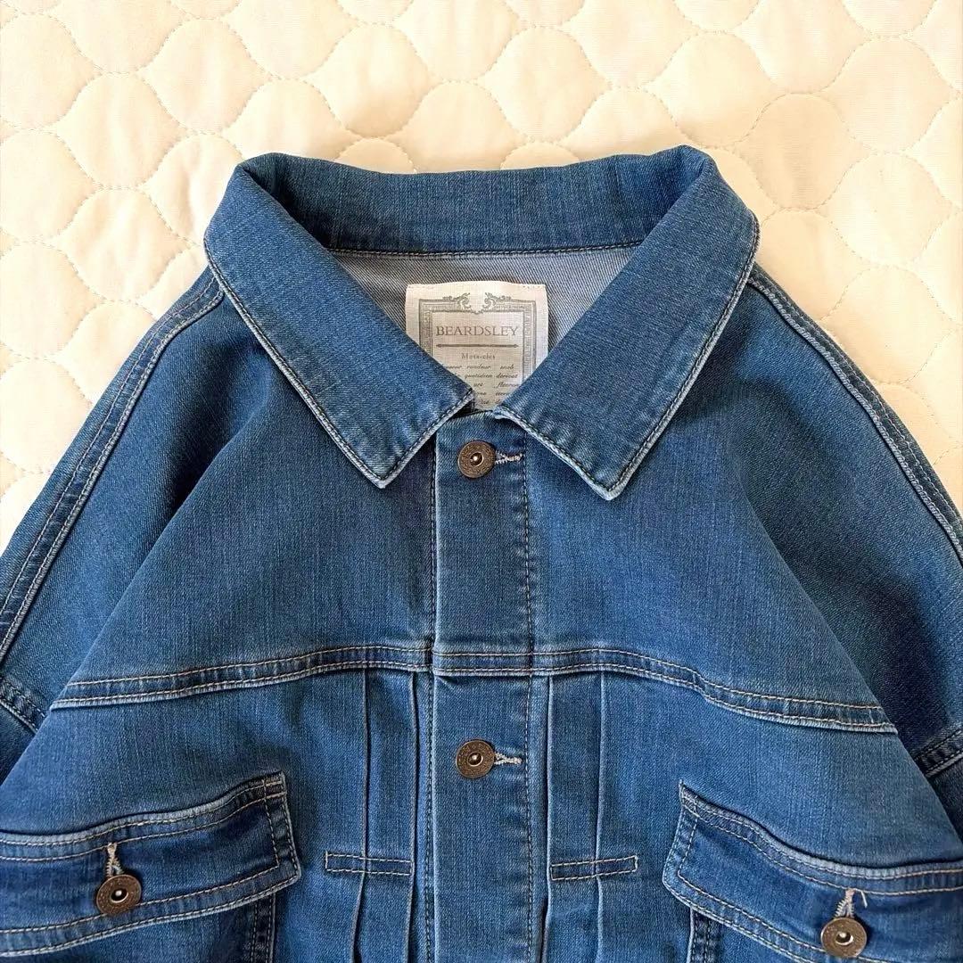 【極美品】BEARDSLEY 袖パフGジャン　インディゴブルー