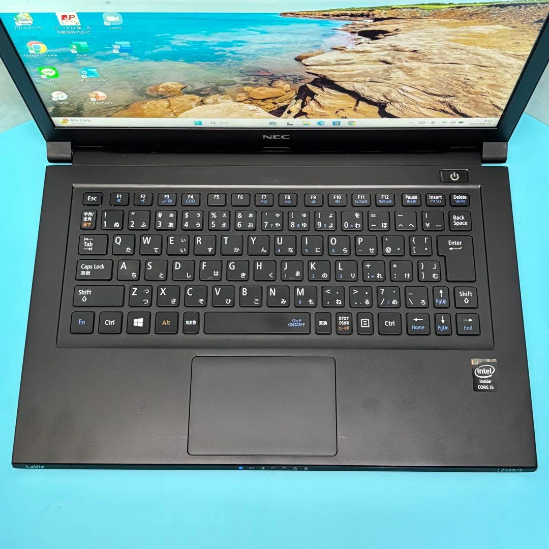 オフィス2021付！NEC13.3型ノートPC★SSD搭載！在宅用や2台目に◎
