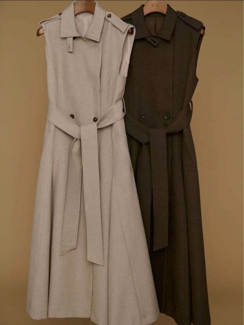 L'Or （ロル）L'or Sleeveless Coat Dress