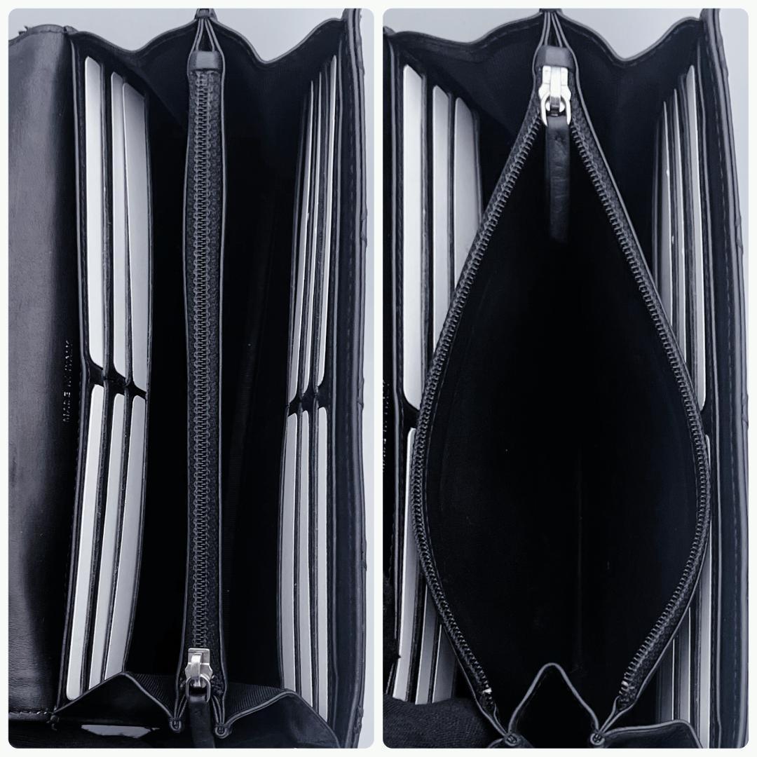 開運財布！シャネル マトラッセ ステッチ 黒 財布 正規保証2860