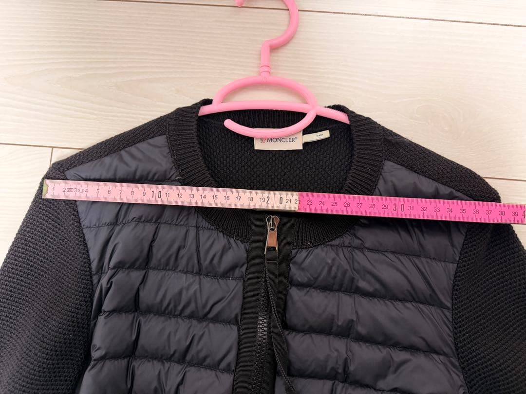 MONCLER ブラック ダウンカーディガン　カーディガン【訳あり】