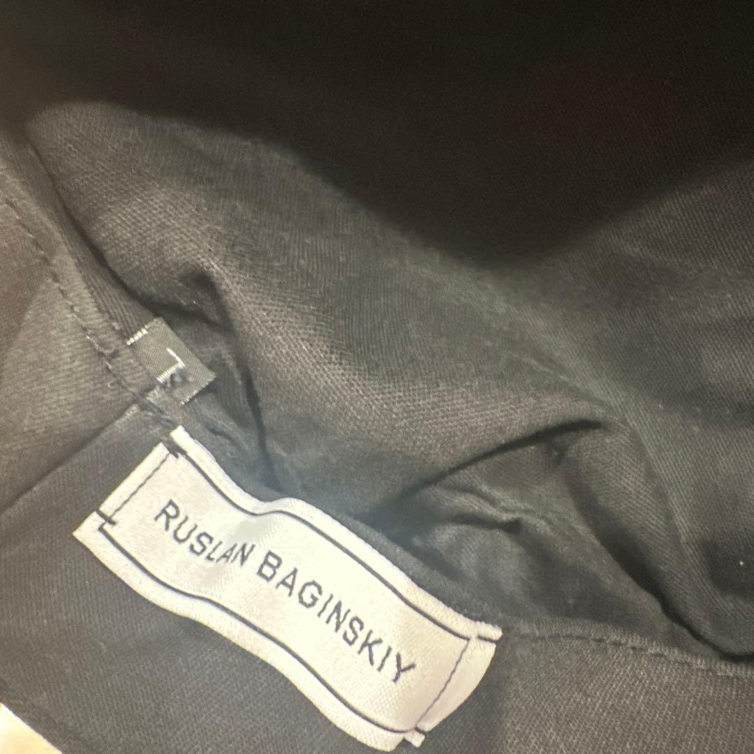 Ruslan Baginskiyラインストーンロゴ ハットストー黒キャスケット