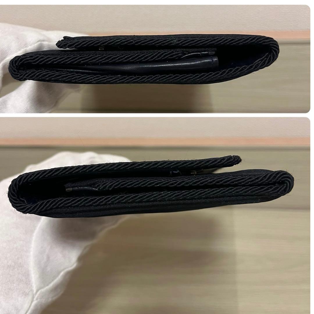 希少 PRADA 長財布 ブラック ナイロン ビーズ プラダ 財布