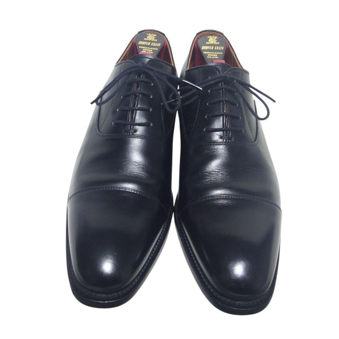 スコッチグレイン 匠シリーズ 内羽根ストレートチップ 黒 25cm