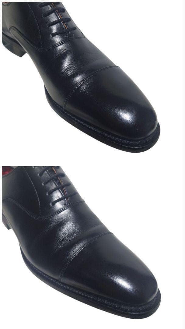 スコッチグレイン 匠シリーズ 内羽根ストレートチップ 黒 25cm