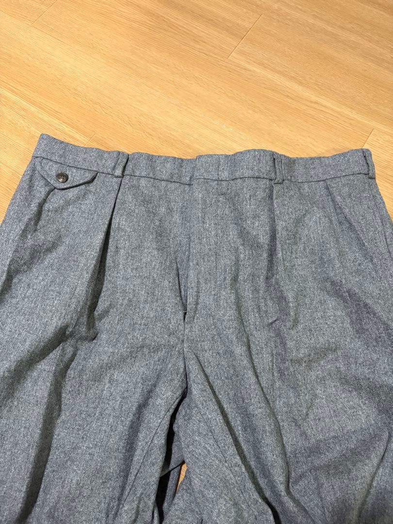 訳あり　ポロラルフローレン　ウールフランネル　ツータックトラウザーズ　96