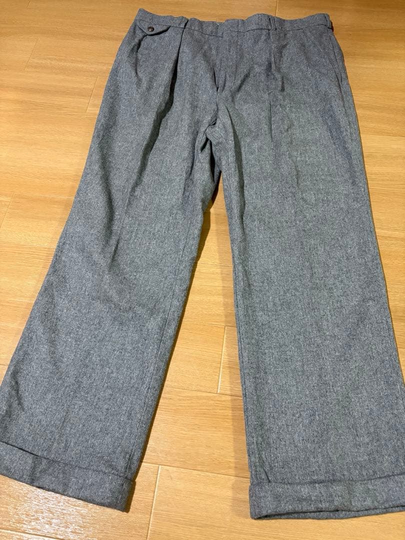 訳あり　ポロラルフローレン　ウールフランネル　ツータックトラウザーズ　96